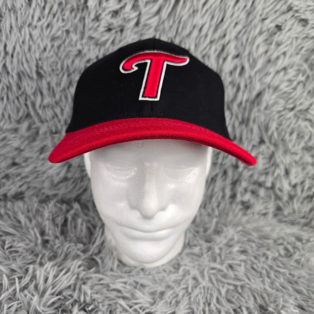 Twins Enterprise Baseball Cap Unisex OSFM Black Red Embroidered Logo Hat